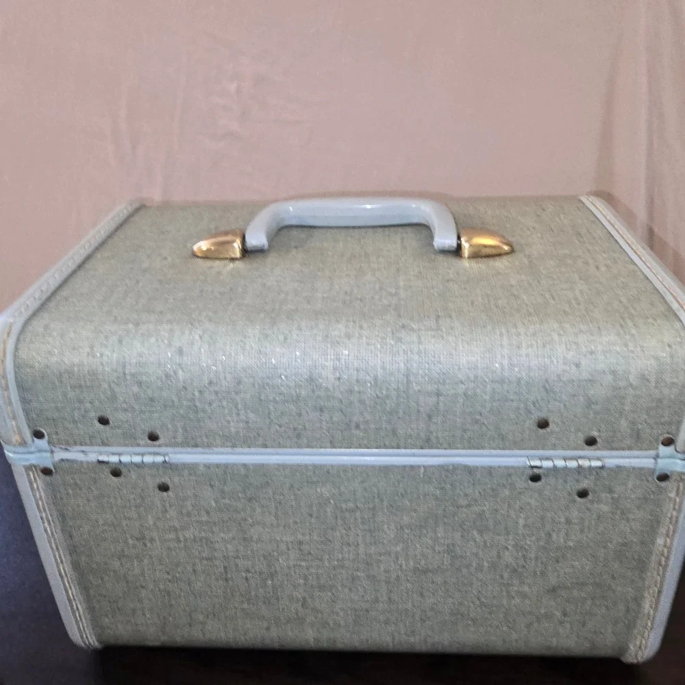 Samsonite Train Case OS Womens Blue Vintage Shwayder Bros Vanity Box Luggage
